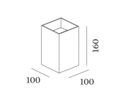 Applique*Wever&Ducré Applique murale, Box 4.0, , LED, L10cm, H16cm, 2700K, 400lm, IP65 - gris