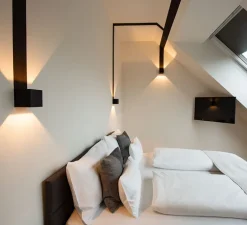 Applique*Wever&Ducré Applique murale, Box 2.0 LED, , LED, 2700K, 2x200lm, L10cm, H10cm - noir