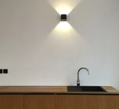 Applique*Wever&Ducré Applique murale, Box 1.0, , QT14, H10cm, L10cm - Wever&Ducre noir brossé