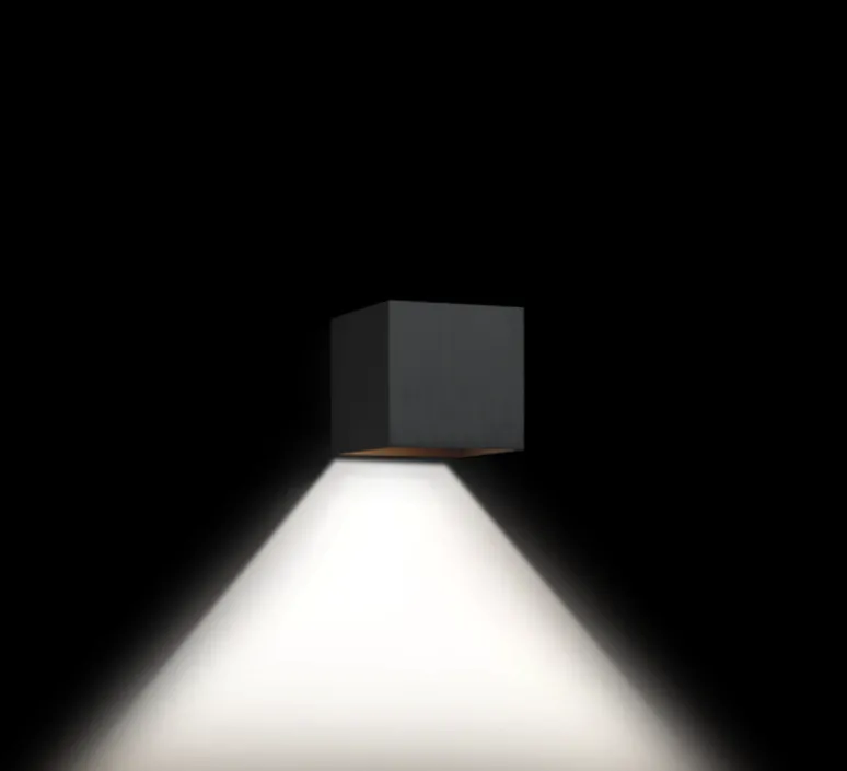 Applique*Wever&Ducré Applique murale, Box 1.0, , QT14, H10cm, L10cm - Wever&Ducre noir brossé