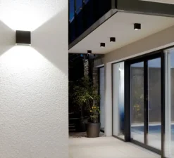 Applique*Wever&Ducré Applique murale, Box 2.0, , LED, L10cm, H10cm, 2700K, 400lm, IP65- noir