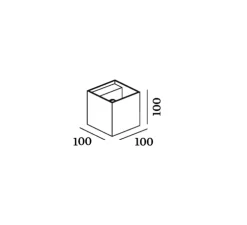 Applique murale, Box 2.0, noir, LED, L10cm, H10cm, 2700K, 400lm, IP65- Wever&Ducré