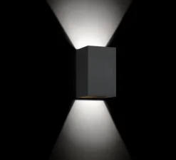 Applique*Wever&Ducré Applique murale, Box 3.0, , 2700K, 2x200lm, LED, L10cm, H16cm - noir