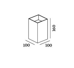 Applique murale, Box, or brossé, 3000K, H16cm, L10cm - Wever-Ducre