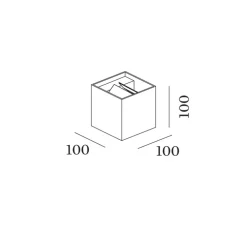 Applique murale, Box Wall outdoor 2.0, noir mat, IP65, LED, dim, 3000k, 440 lm, L10cm, H10cm - Wever&Ducré