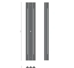 Applique murale, Brion L, bleu pur, L17cm, H103cm - Matière Grise