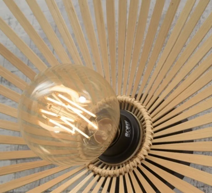 Applique murale, Bromo, naturel, Ø60cm, H13cm - Good&Mojo