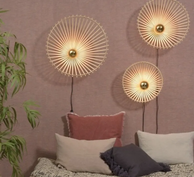 Plafonnier & Spot|Applique*Good&Mojo Applique murale, Bromo, , Ø50cm, H12cm - naturel