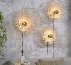 Plafonnier & Spot|Applique*Good&Mojo Applique murale, Bromo, , Ø50cm, H12cm - naturel