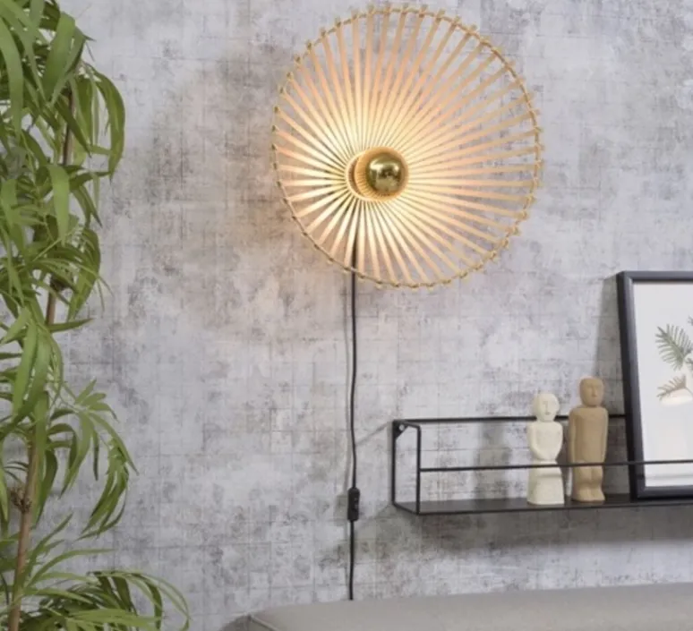 Plafonnier & Spot|Applique*Good&Mojo Applique murale, Bromo, , Ø50cm, H12cm - naturel