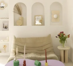 Applique murale, Bubble S, bois naturel, L27cm, H37cm - Little Anana