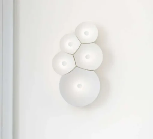 Applique murale, Bulbullia, blanc, dim, LED, 2700K, 1910lm, L37cm, H62cm - LUCEPLAN