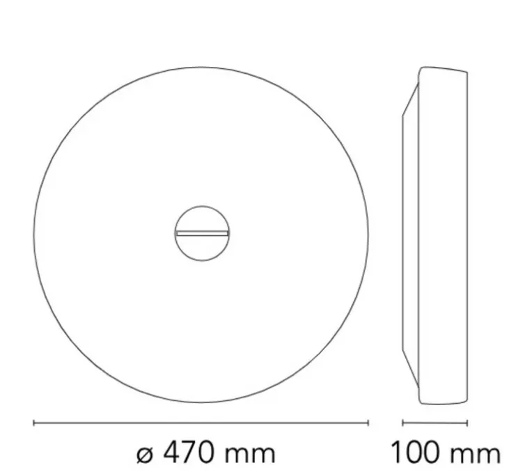 Applique murale, Button HL, blanc, IP40, Ø47cm, H47cm - Flos