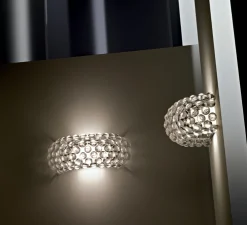 Applique murale, Caboche Plus Media, transparent, LED, 2700K, 1360lm, L50cm, H19,5cm - Foscarini