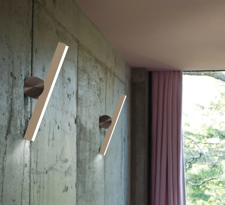 Applique murale, Calée VF, nickel satiné/graphite satiné, LED, 2700K, 960lm, L4,4cm, P20cm - CVL