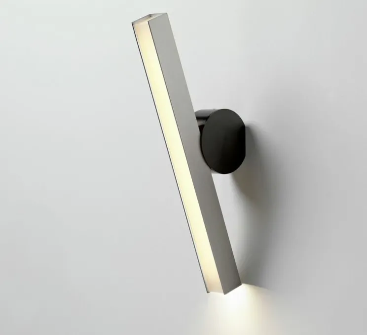 Applique murale, Calée VF, nickel satiné/graphite satiné, LED, 2700K, 960lm, L4,4cm, P20cm - CVL