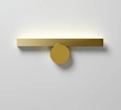 Applique murale, Calée VH, laiton satiné/laiton poli, IP44, LED, 830lm, 3000K, H13,2cm, L45cm - CVL