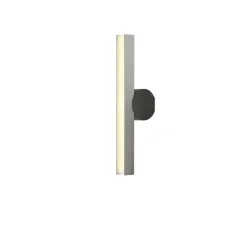 Applique*CVL Applique murale, Calée VV, nickel satiné, graphite satiné, IP44, LED, 3000K, 880lm, L4,4cm, H45cm - nickel satiné / graphite satiné