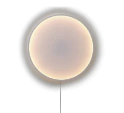 Applique*Muuto Applique murale, Calm, , LED, dim, 2200K, 1400 lm, Ø90cm, H7,25cm - blanc et gris