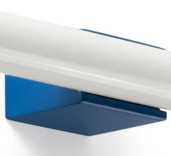 Applique murale, Calma, bleu, verre opalin, LED, IP44, 2700K, 608lm, L50cm, P8cm - Faro