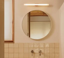 Applique*Faro Applique murale, Calma, , LED, IP44, 2700K, 608lm, L50cm, P8cm - terracotta, verre opalin