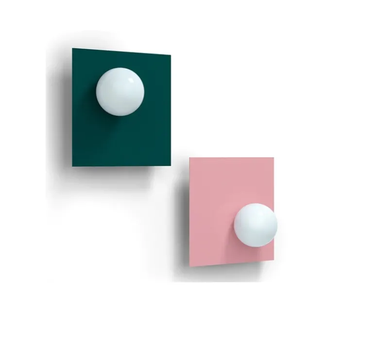 Applique*Swedish Ninja Applique murale, Candy Big square S, , L37cm, H37cm - Bubblegum rose