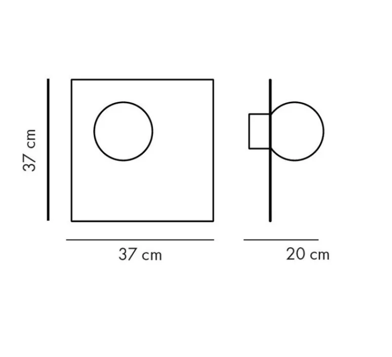 Applique*Swedish Ninja Applique murale, Candy Big square S, , L37cm, H37cm - Bubblegum rose