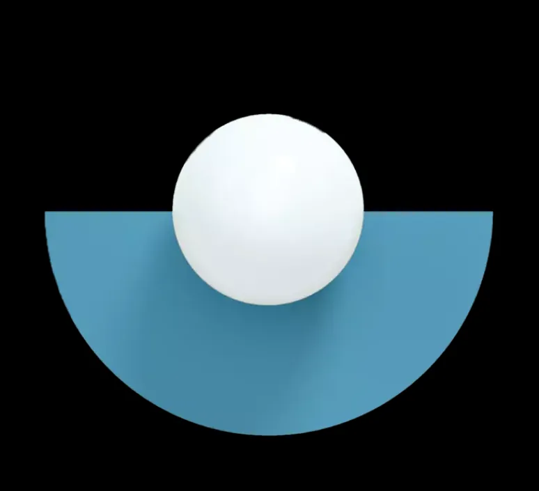 Applique*Swedish Ninja Applique murale, Candy Big Circle 180 S, , L37cm, H22cm - Bleu scandinave