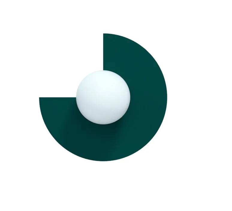 Applique*Swedish Ninja Applique murale, Candy Big Circle 270 S, , Ø37cm, H20cm - Vert paon