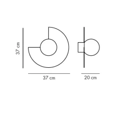Applique*Swedish Ninja Applique murale, Candy Big Circle 270 S, , Ø37cm, H20cm - Vert paon