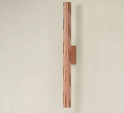 Applique murale, Candy, cuivre satiné, LED, dim, 2700K, 840 lm, L5cm, H67cm - CVL