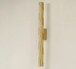 Applique murale, Candy, laiton satiné, LED, dim, 2700K, 840 lm, L5cm, H67cm - CVL