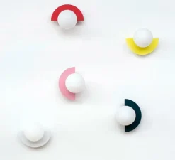 Applique*Swedish Ninja Applique murale, Candy little circle 180 S, noir, L28cm, P22cm - noir et blanc