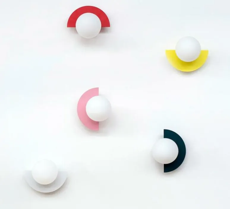 Applique*Swedish Ninja Applique murale, Candy little circle 180 S, noir, L28cm, P22cm - noir et blanc