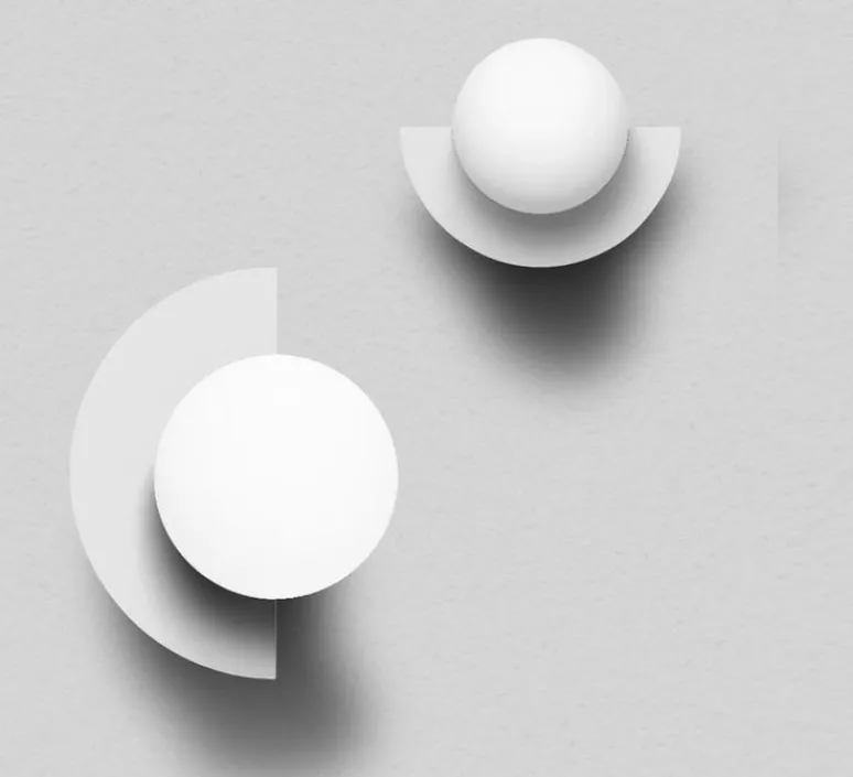 Applique*Swedish Ninja Applique murale, Candy little circle 180 S, , L28cm, P22cm - blanc