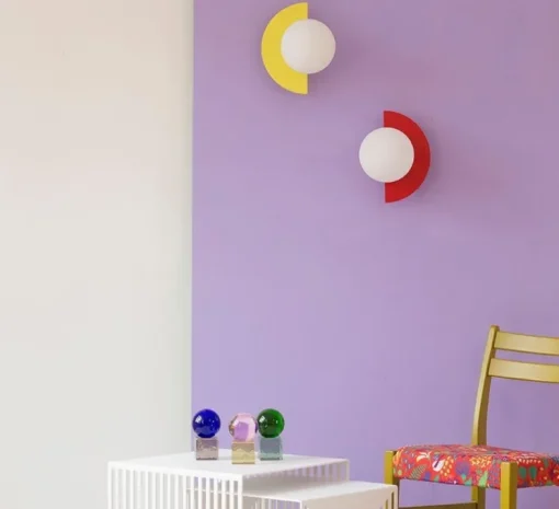 Applique murale, Candy little circle 180 S, jaune, L28cm, H22cm - Swedish Ninja
