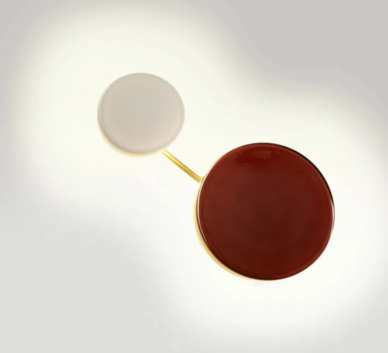 Applique*Marset Applique murale, Caramel 22/38, , LED, dim, 2700K, 1146-1528 lm, Ø38cm, H41,6cm - opale et terracotta