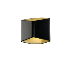 Applique*SLV Applique murale, Cariso, , LED, dim, 2700K, 250 lm, L16,4cm, H14,5cm - Noir et laiton