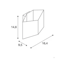 Applique*SLV Applique murale, Cariso, , LED, dim, 2700K, 250 lm, L16,4cm, H14,5cm - Noir et laiton