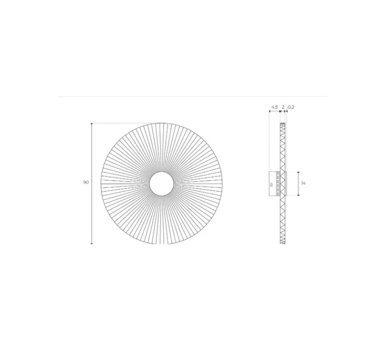 Applique*Hartô Applique murale, Carmen M 90cm, , LED, 2700K, 746 lm, Ø90cm, H90cm - blanc