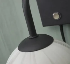 Applique murale, Carrara, Finition Marbre blanc, noir, Ø18cm, H20cm - It's about Romi