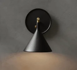 Applique murale, Cast, noir, IP44, LED, 2700K, 181 lm, L12,5cm, H19,6cm - Audo Copenhagen