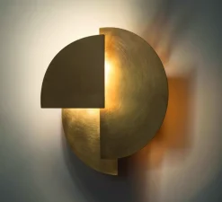 Applique murale, Celest S, laiton, brossé et ciré, LED, 2700k, 210 lm, L19cm, H21cm - Ombre Portée
