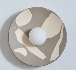 Applique murale, Ceramica Primitiva 26, ocre, Ø26cm, H26cm - Contain