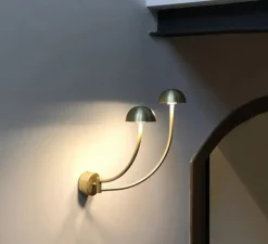 Applique*Luxcambra Applique murale, Champignon A, , LED, 3000K, 420 lm, L56cm, H37cm - laiton