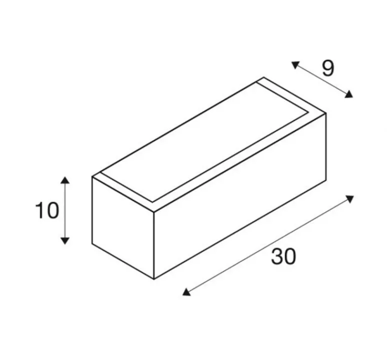 Applique*SLV Applique murale, Chrombo, , LED, dim, 3000K, 790 lm, L30cm, H10cm - blanc