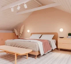 Applique*Estiluz Applique murale, Circ A-3722, , LED, dim, 2700K, 730 lm, Ø22,4cm, H13,8cm - noir