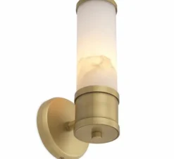 Applique*Eichholtz Applique murale, Claridges single, , L13cm, H29,5cm - albâtre, laiton