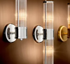 Applique murale, Claridges double, nickel, L12cm, P13cm - Eichholtz