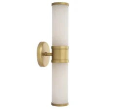 Applique*Eichholtz Applique murale, Claridges double, , L13cm, H46,5cm - albâtre, laiton